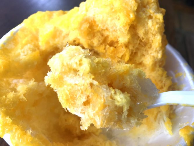 館山で食べられるふわふわアイスのようなマンゴー台湾かき氷